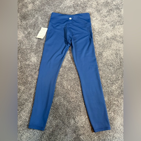 NWT Isabella Blue Athletic Yoga Workout Seamed High Waist Leggings Women Small - Picture 2 of 7
